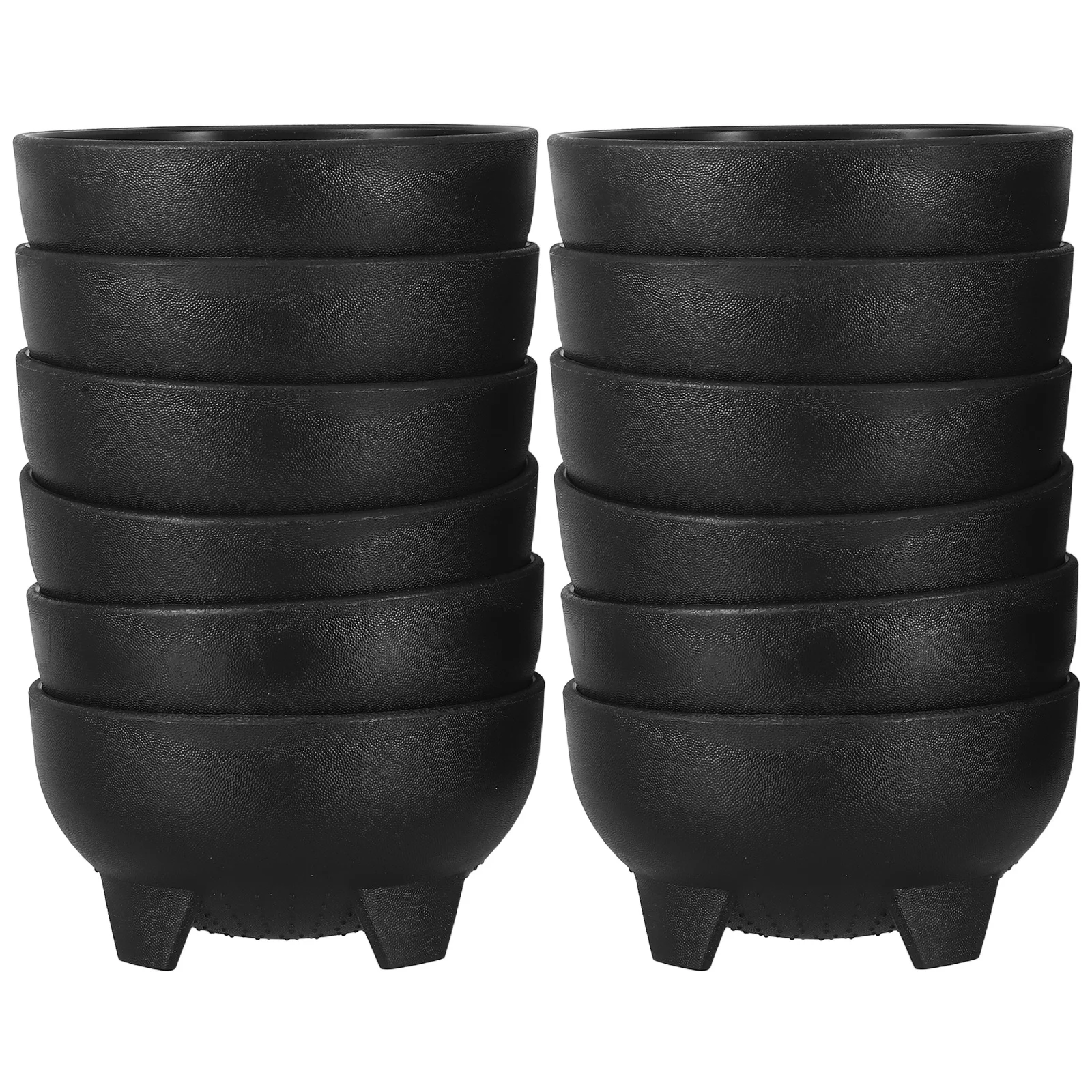 

12Pcs Lightweight Portable Mexican Salsa Bowls Plastic Footed Dishes for Party Snacks Dips Mexican Salsa Bowls for Party