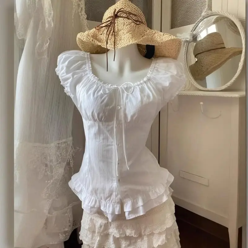 섹시한 슬림핏 하라주쿠 Y2K 보우 2000년대 스트릿웨어 고스 펑크 빈티지 페어리 엘레강스 크롭탑 여성 핫걸 록 에모 티셔츠 패션