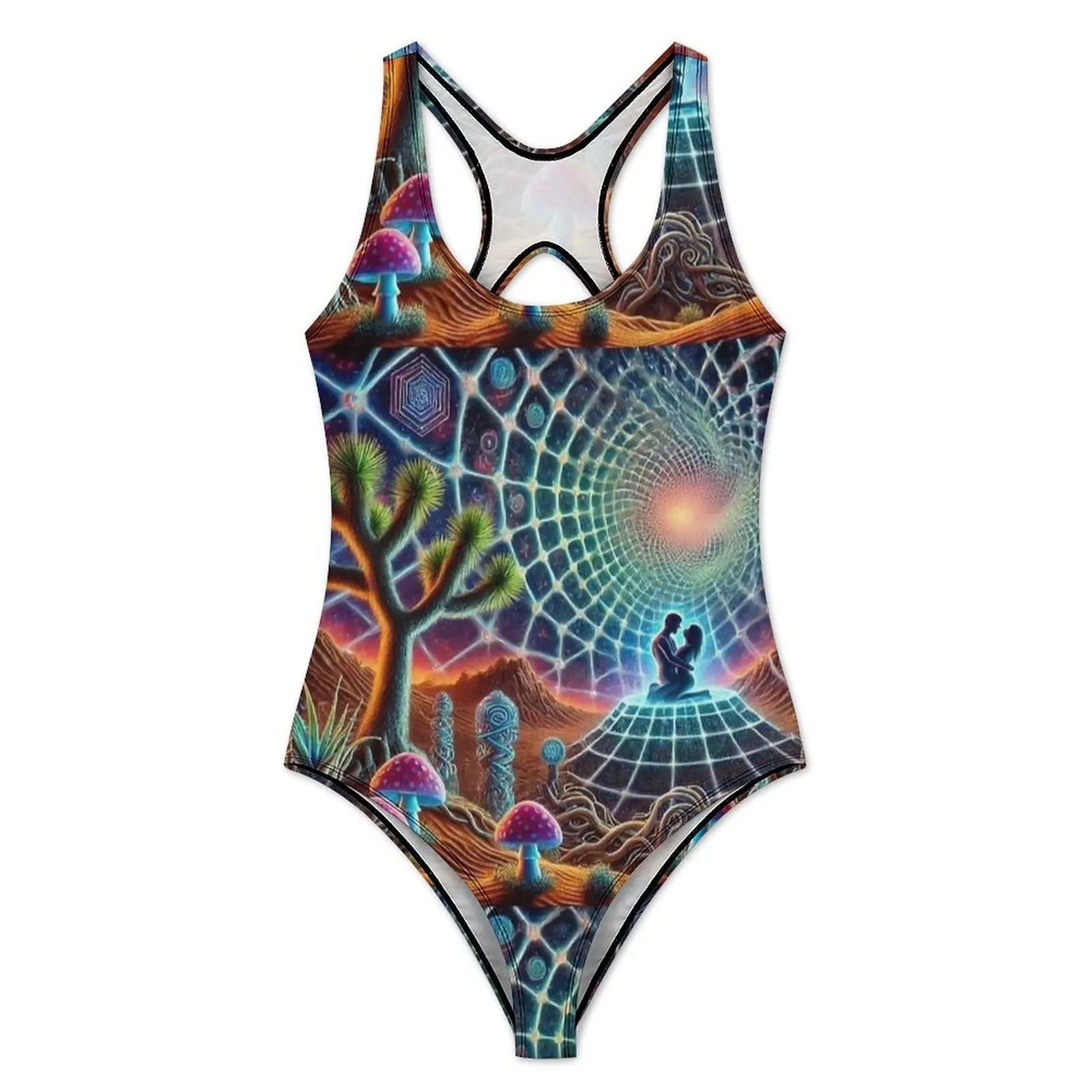 Ecstasy in The Desert of Dimensions Swimsuit Sexy Woman Swimwear One Piece Stylish Swimsuits Holiday Rave Push Up Beach Outfits