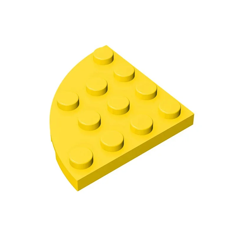 MOC ensambla partículas 30565 placa de esquina redonda 4x4 bloques de construcción marca clásica niños DIY juguetes educativos de repuesto de alta tecnología