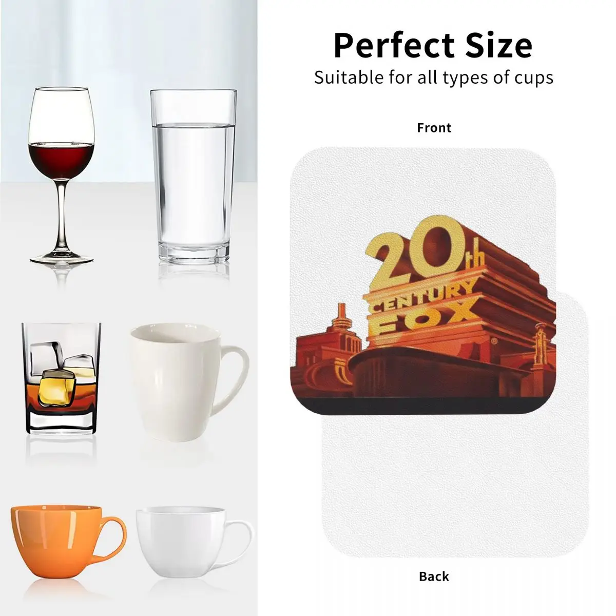 القرن العشرين الثعلب الوقايات المطبخ المفارش عدم الانزلاق كوب عازل الحصير القهوة للديكور المنزل أدوات المائدة منصات مجموعة من 4