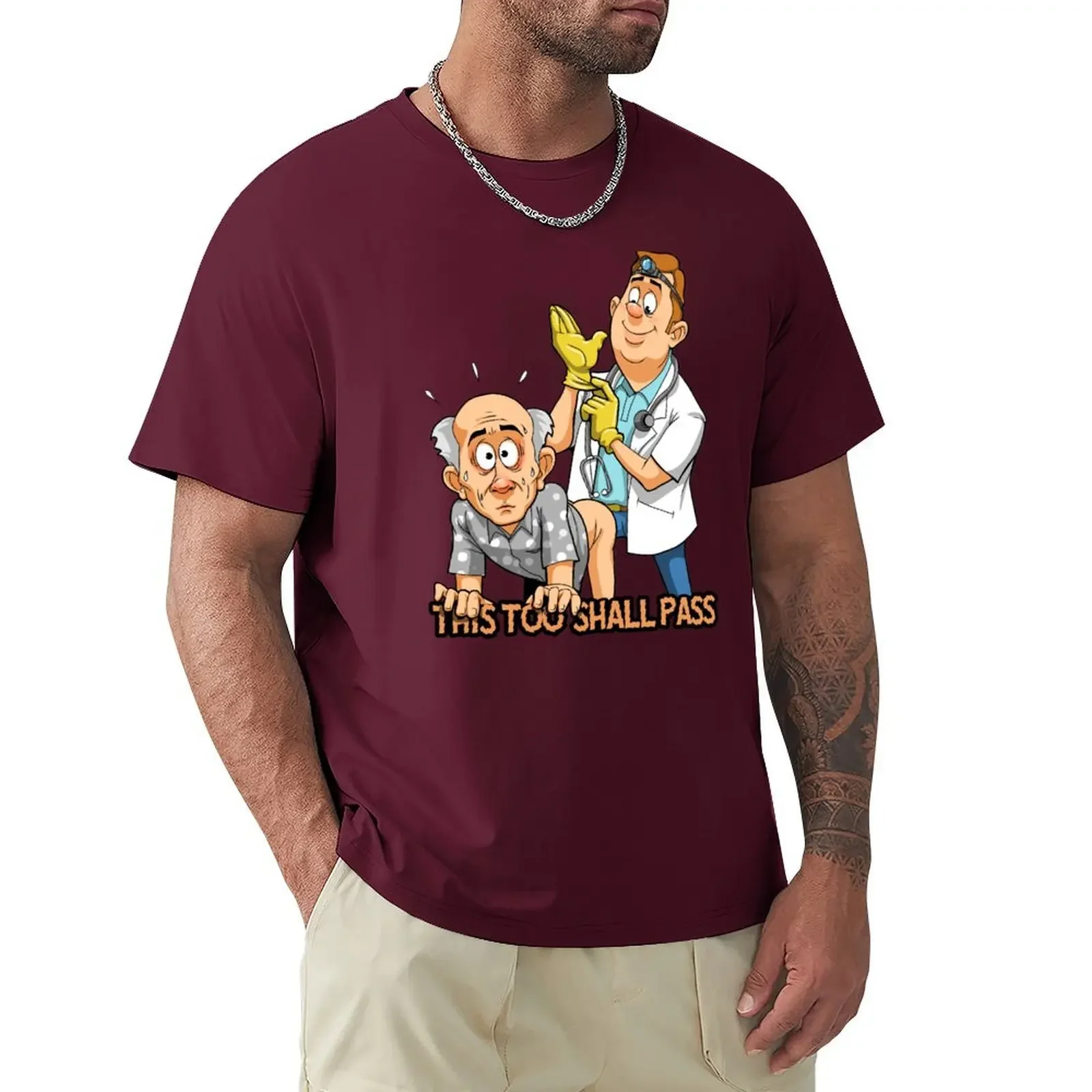 Doctors Exam T-shirt anime boys whites oversized t shirt men