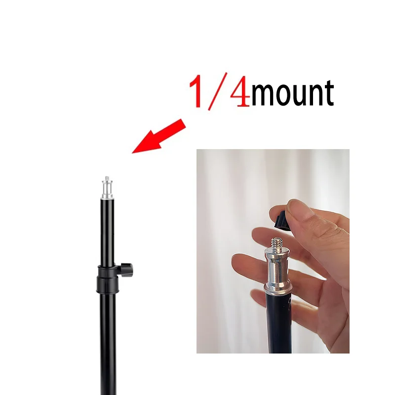 حامل ثلاثي من الألومنيوم مقاس 20/50/160/200 سم، حامل 1/4 بوصة لجهاز عرض ضوء كاميرا الهاتف - متعدد الاستخدامات محمول