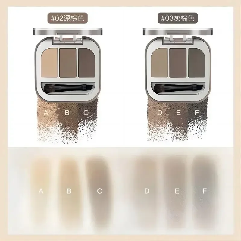 Judydoll 3-color الحاجب مسحوق لوحة الطبيعية طويلة الأمد الحاجب كريم ماتي مقاوم للماء أنثى ماكياج مستحضرات التجميل الجمال