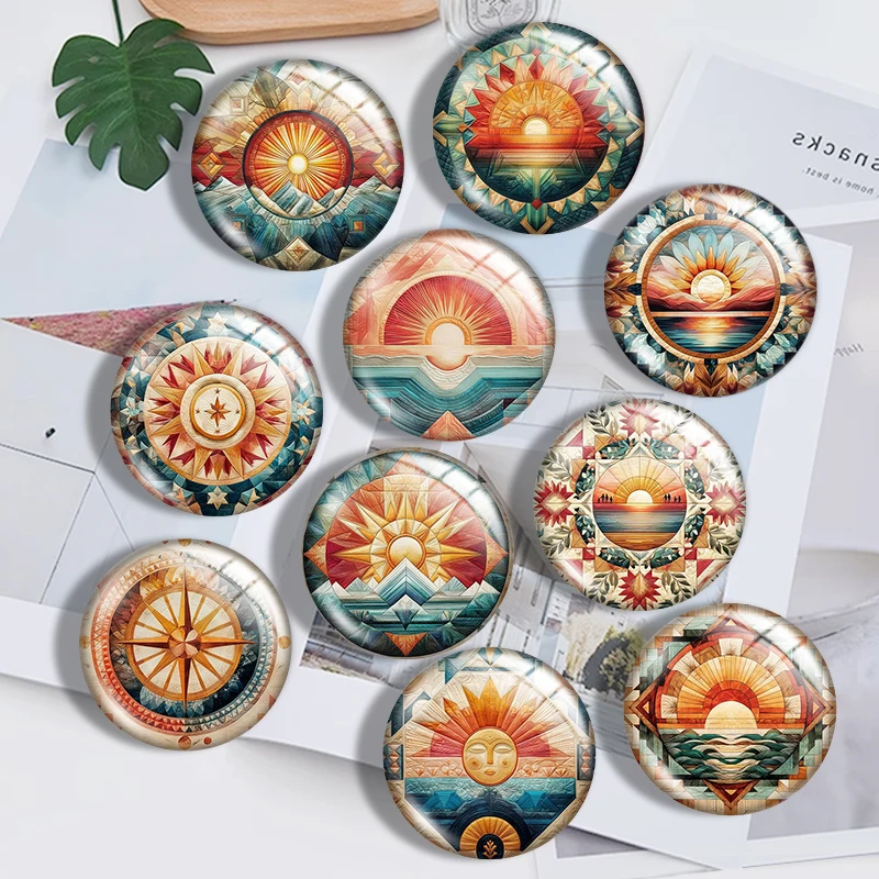 Unique wall decoration 10pcs 12mm14mm/16mm/18mm/20mm/25mm Round Photo Glass Cabochon Demo Flat Back Making Findings Jewelry