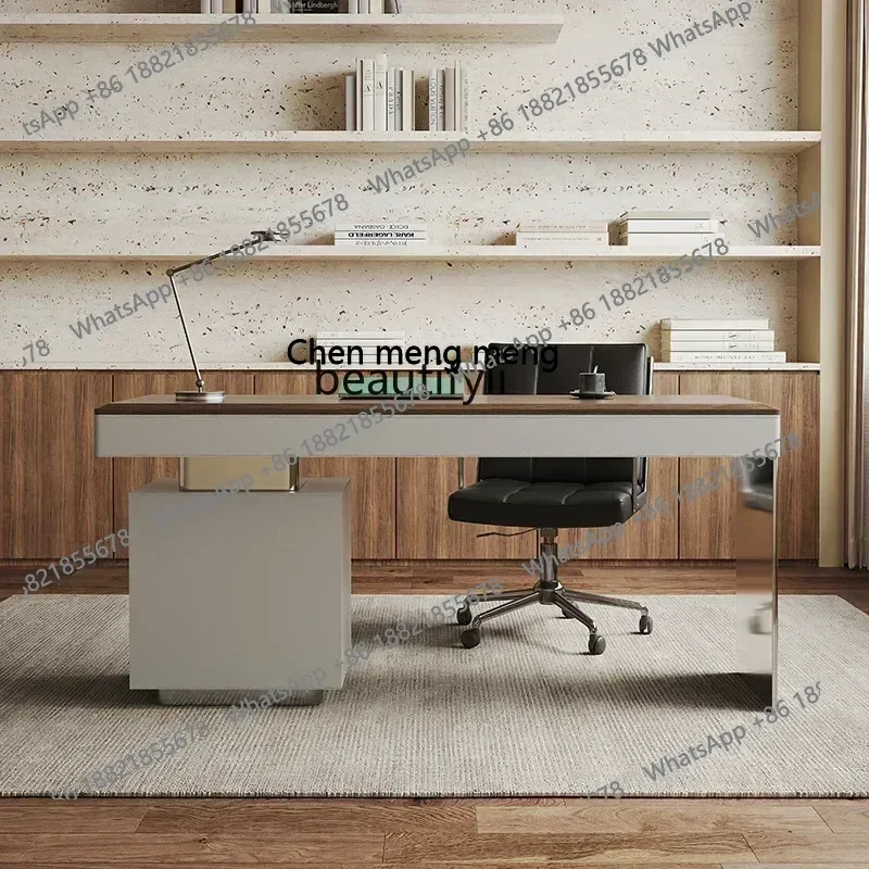 smt7486 new  Desk light luxury modern designer Italian minimalist home study office computer desk ss 7486 ss 7486