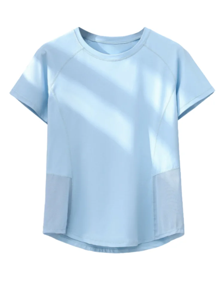 DRUR hauts de sport femmes séchage rapide entraînement t-shirt course Yoga gymnase vêtements de sport été à manches courtes respirant vêtements de Fitness nouveau