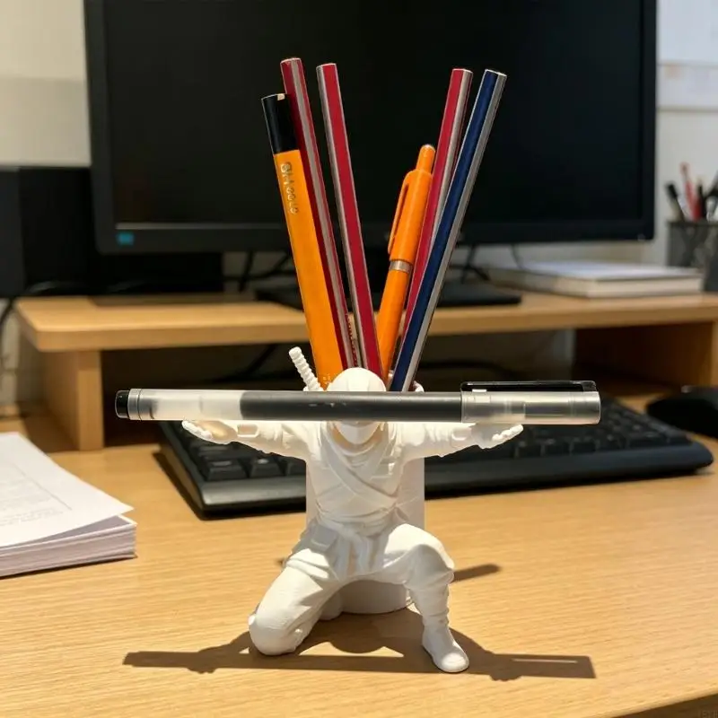  3D Printed Plastic Soldier Pen Organiser Desktop Display Stand For Holding Pens Pencils Eyeglasses Phone 10X13X7.8CM