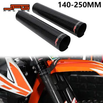 รถจักรยานยนต์ 140-260 มม.คาร์บอนไฟเบอร์ปรับด้านหน้าส้อม Shock GUARD Protector สําหรับ KTM EXC SX SXF XC XCF XCW 125 250 350 450 530