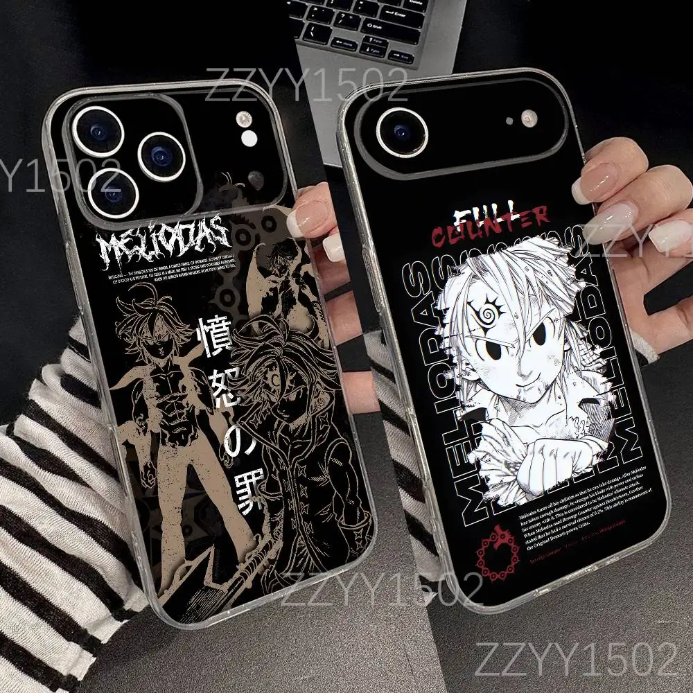 

The Seven D-Deadly Sins for iPhone 17,16,15,14,13,12,11 Pro,Max,Plus,X,XS,XR,SE4,E Mini Transparent Anti-Slip Grip Print Shell