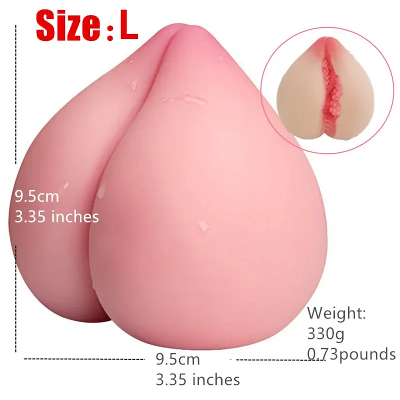 Male Masturbators Big Peach Device Artificial Realistic Vaginal Pocket Pussy Male Trainer Exerciser Adult Sex Toy for Man Solo view 5