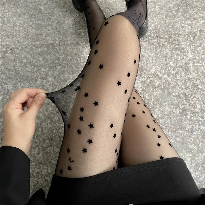 

Stars Stockings New Sexy Fish Net Stocking Club Party Fishnet Tights Mesh Anti-Snagging Girls Calcetines Pantyhoses Suspenders
