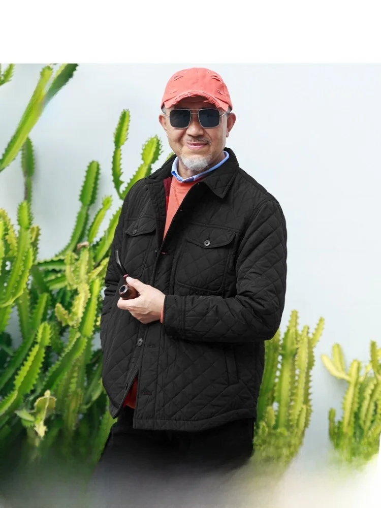 

Lightweight Winter Jaet for Dad Warm Loose Cotton Coat for Middle-Aged And ly Autumn And Winter Faion Ci Sle