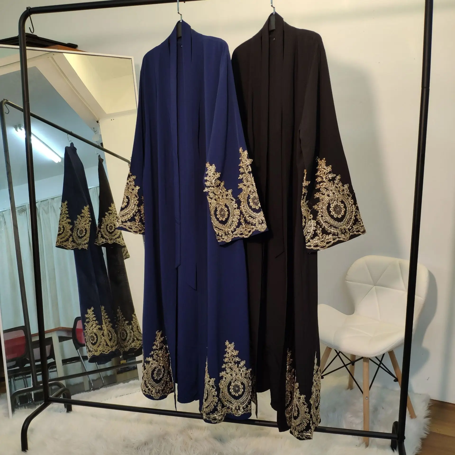 Dubai Muslim Abaya Dress Lace Kaftan Jilbab Abaya Robe Lace-up Hijab Dresses Outwear Tunic Middle East Arab Jubah Islamic 2026 6