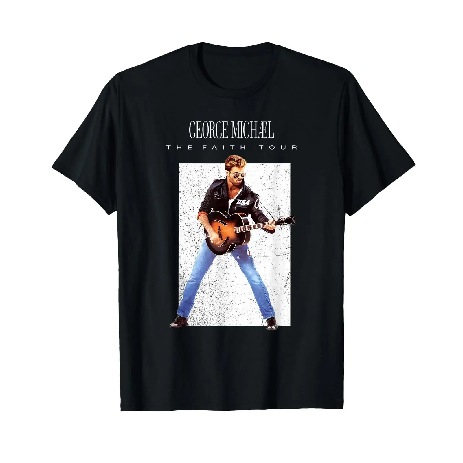 George Michael Faith Tour T Shirt vintage Washed Breathable fashion Comfortable Unisex Soft Stretched Versatile Casual Stylish