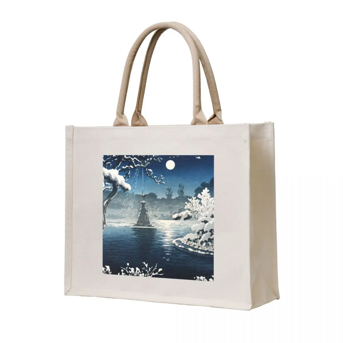 

Moon Over Hibiya Park by Tsuchiya Koitsu Tote Bag custom fabric bag Portable shopping bag great tote custom