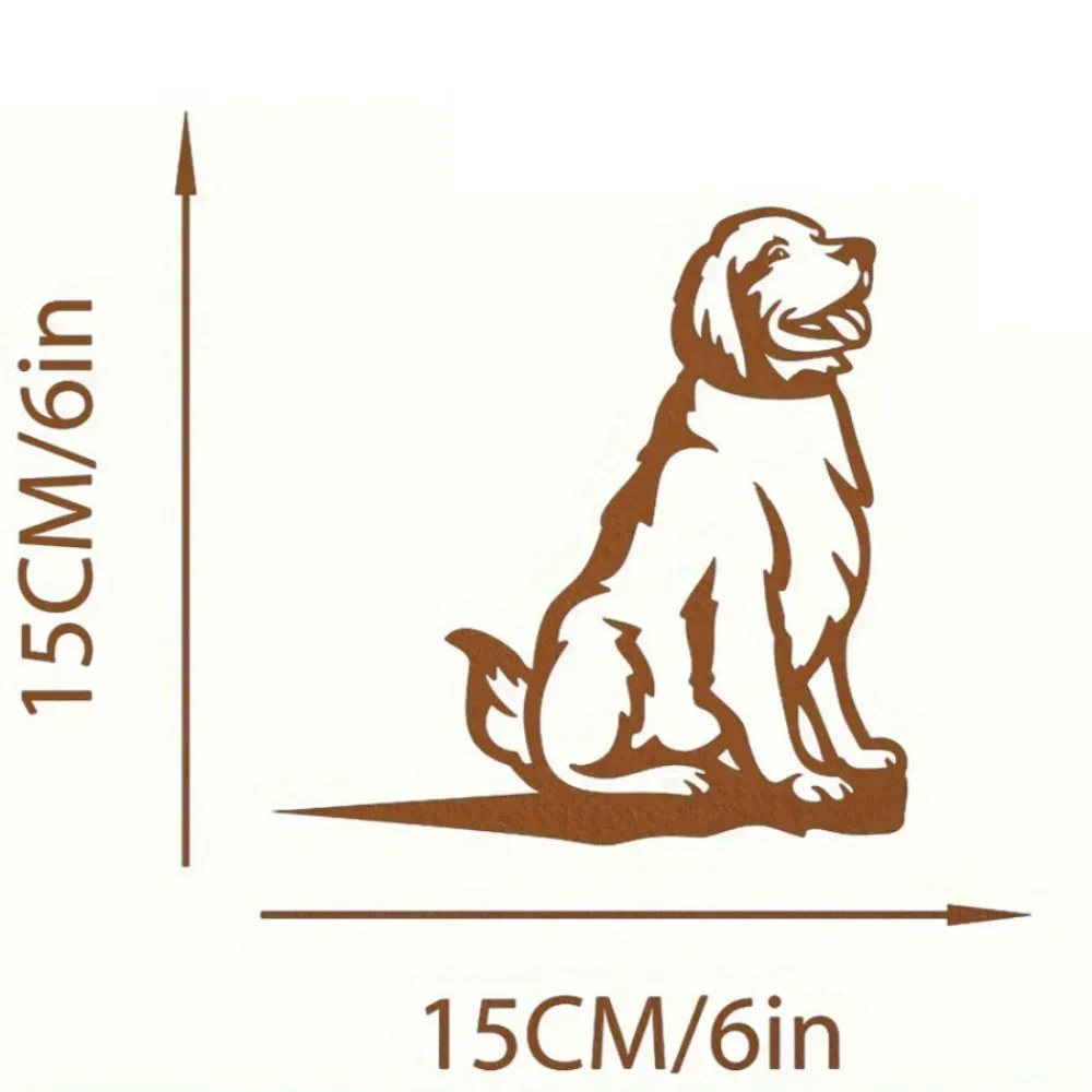 1pc Metal Golden Retriever Silhouette - Mesmerize and Hypnotize Outdoor Home and Garden. Fascinating