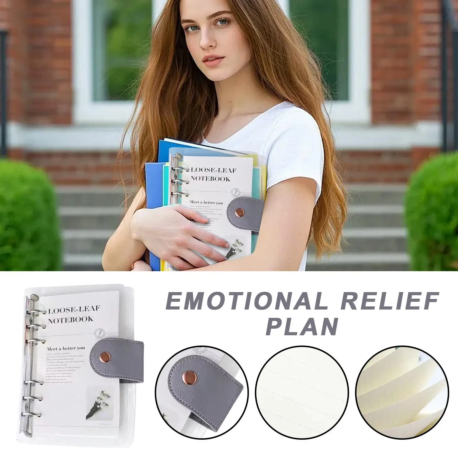 A6 planejador fichário transparente 6 anel orçamento planejador planejamento caderno para tarefas saúde viagem estudo limpeza leitura treino