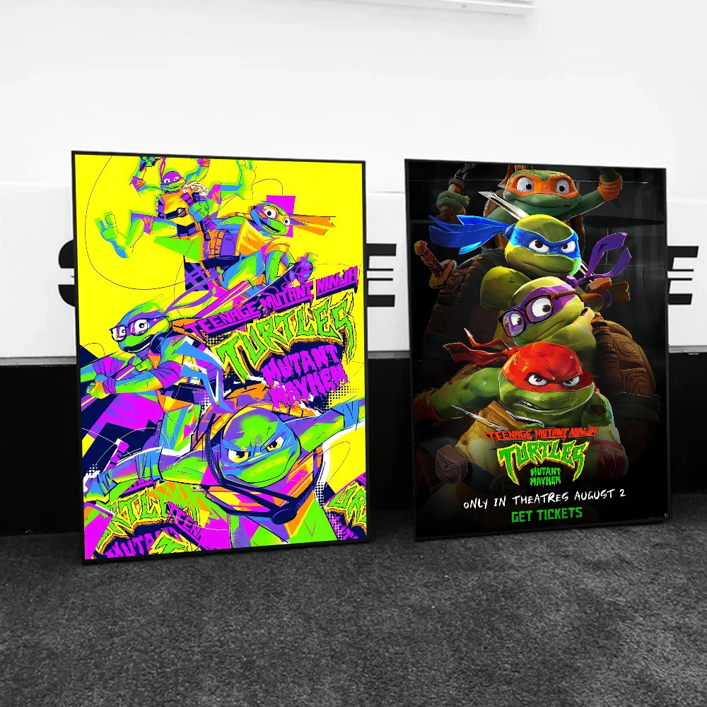 D-Ninja-B-Mutant-Cool T-Turtles M-Mayhem Poster Self-adhesive Art Waterproof Paper Sticker Coffee House Bar Room Wall Decor