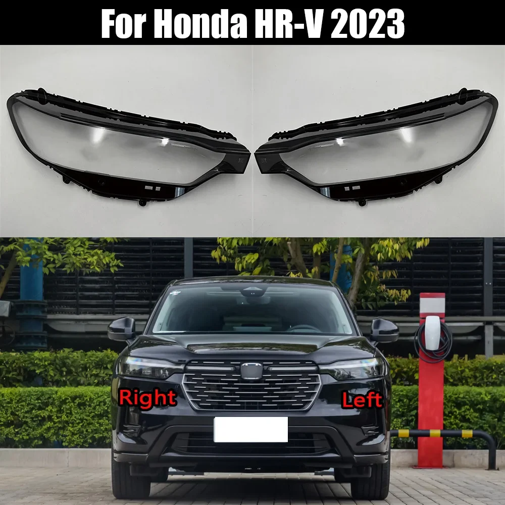 For Honda HR-V 2023 Front Headlight Cover Transparent Lamp Shade Headlamp Shell Lens Plexiglass Replace Original Lampshade