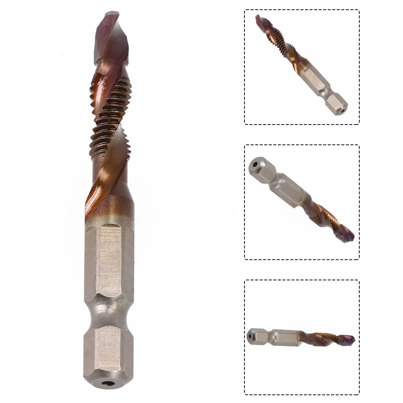 Tap Drill Bit M3-M10 3 In1high-speed Steel 1/4 Hexagon Shank HSS Screw Bit Drilling Tapping Machine Compound Tap Power Tools