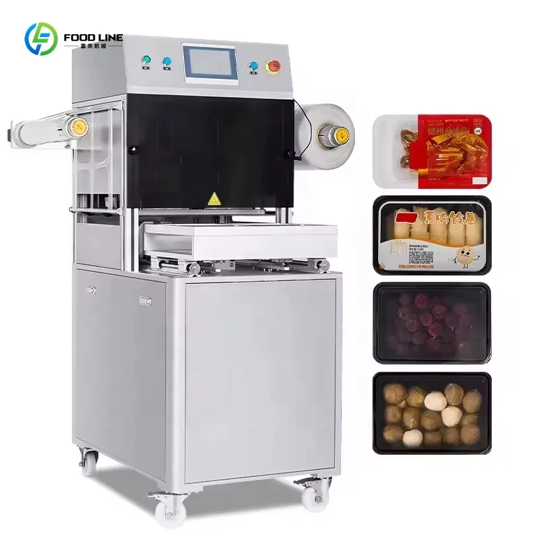 Customized Air Flow Nitrogen Box Packaging Machine Vertical Vacuum Controlled Atmosphere Food Sealing Machine