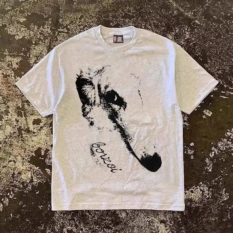 Xiao Chen Story Multi 260g Heavyweight Pure Cotton Short Sleeve T-Shirt Unisex Summer Loose Couple Style Dog Brand