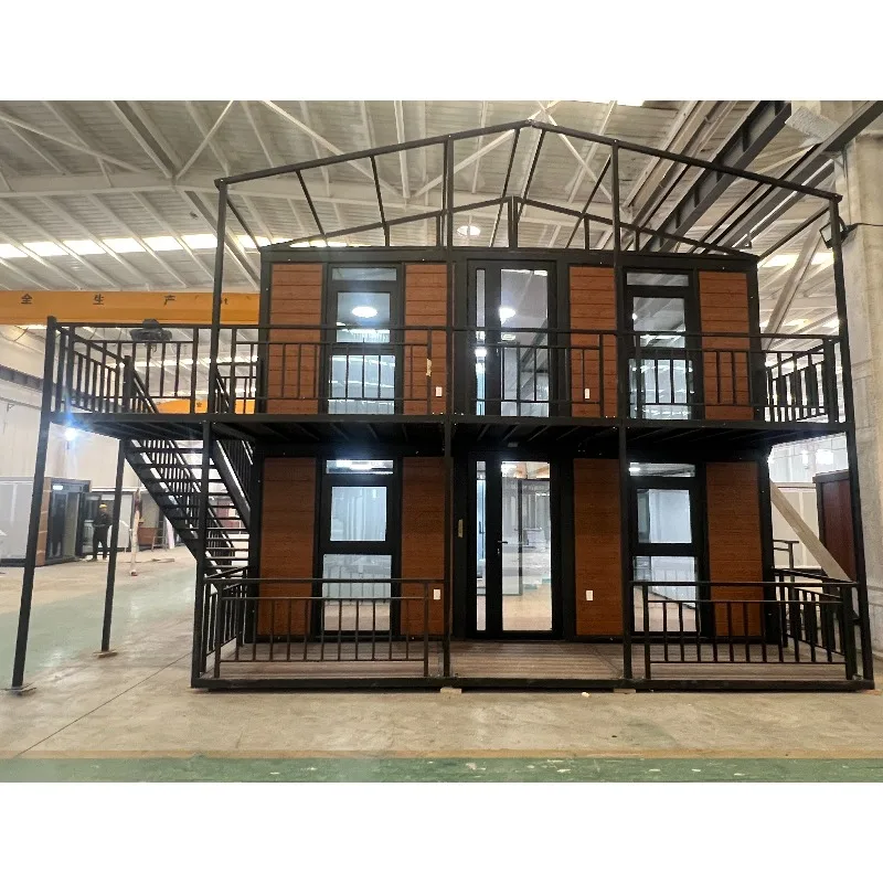 الجملة الترفيه منزل 2 قصة الجاهزة منزل صغير في الهواء الطلق المنزل الحديث المحمول غرفة قابلة للطي الحاويات منزل المقصورات غرف الحديقة