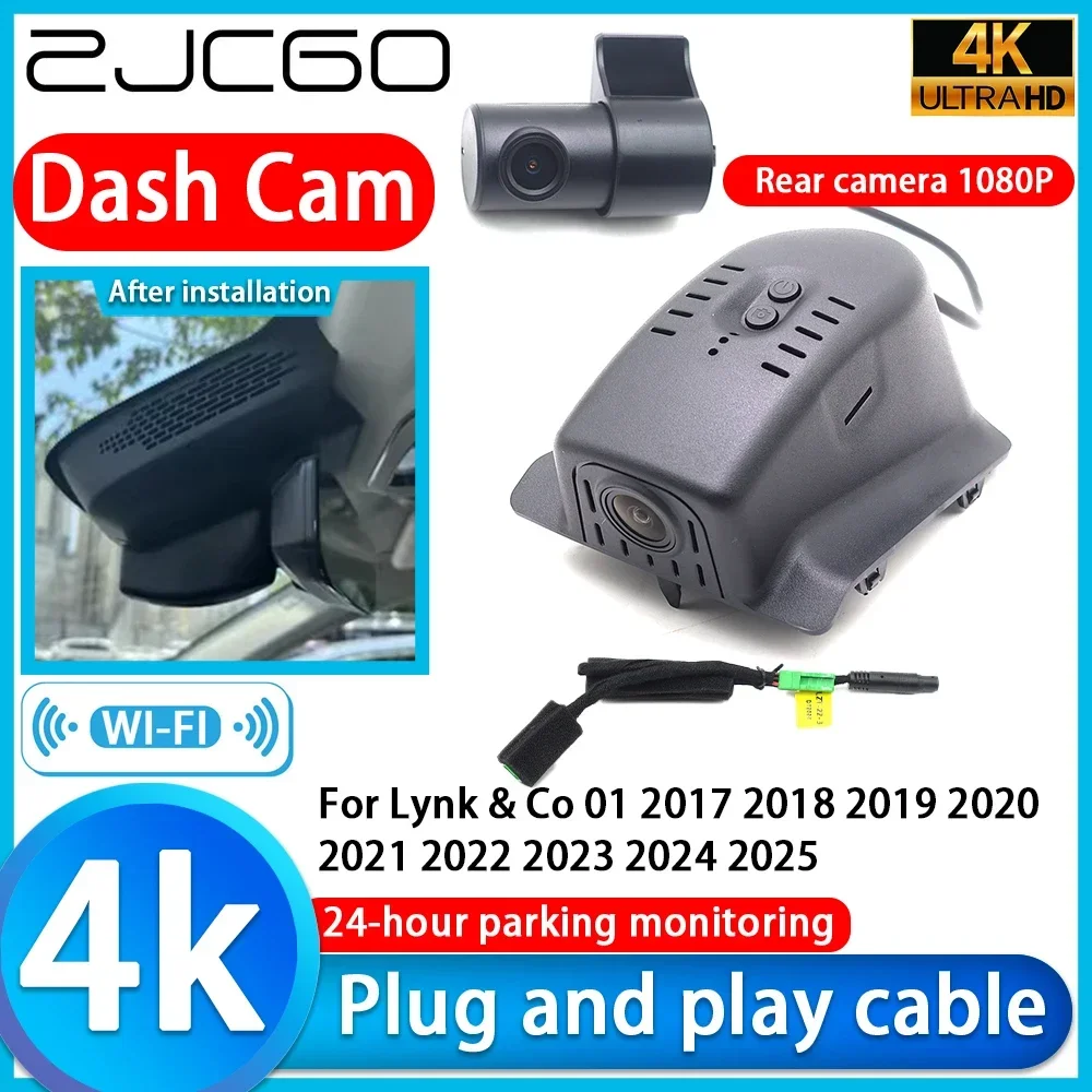 ZJCGO Video Recorder 4K UHD Plug and Play Car DVR Dash Cam for Lynk & Co 01 2017 2018 2019 2020 2021 2022 2023 2024 2025