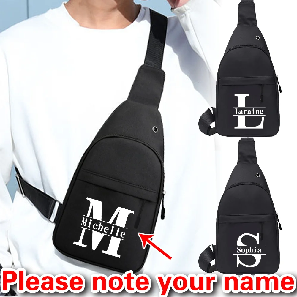 

Personalized Customized Durable Waterproof Casual Men's Chest Bag Crossbody Bag, Suitable for Daily and Fitness Use.