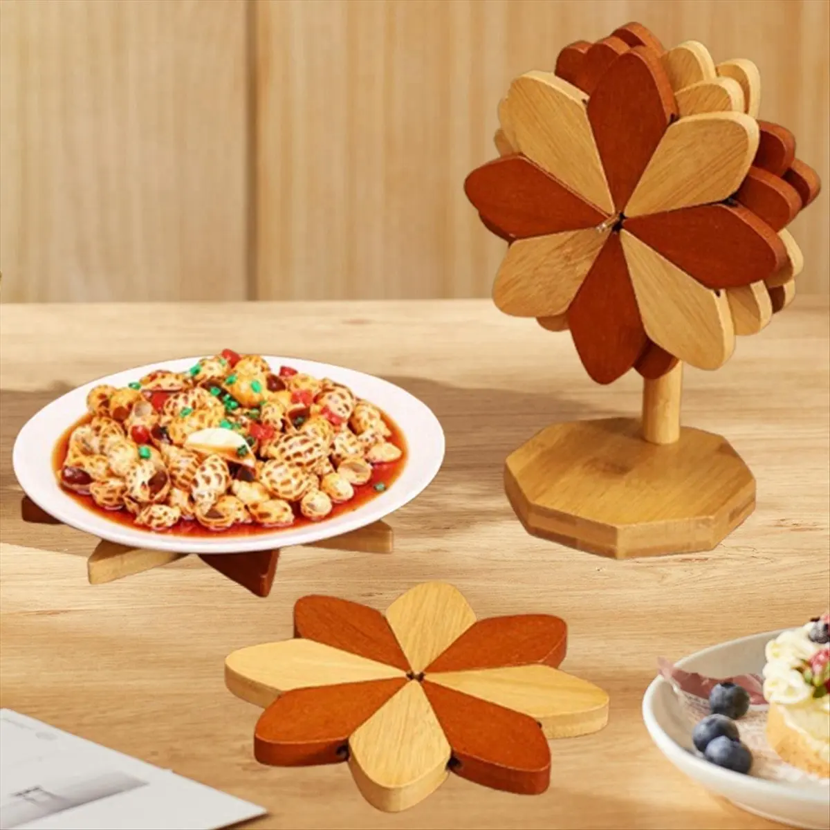 2026 NEW 5-Piece Table Mat Set with Windmill Design Coasters for Dining Table
