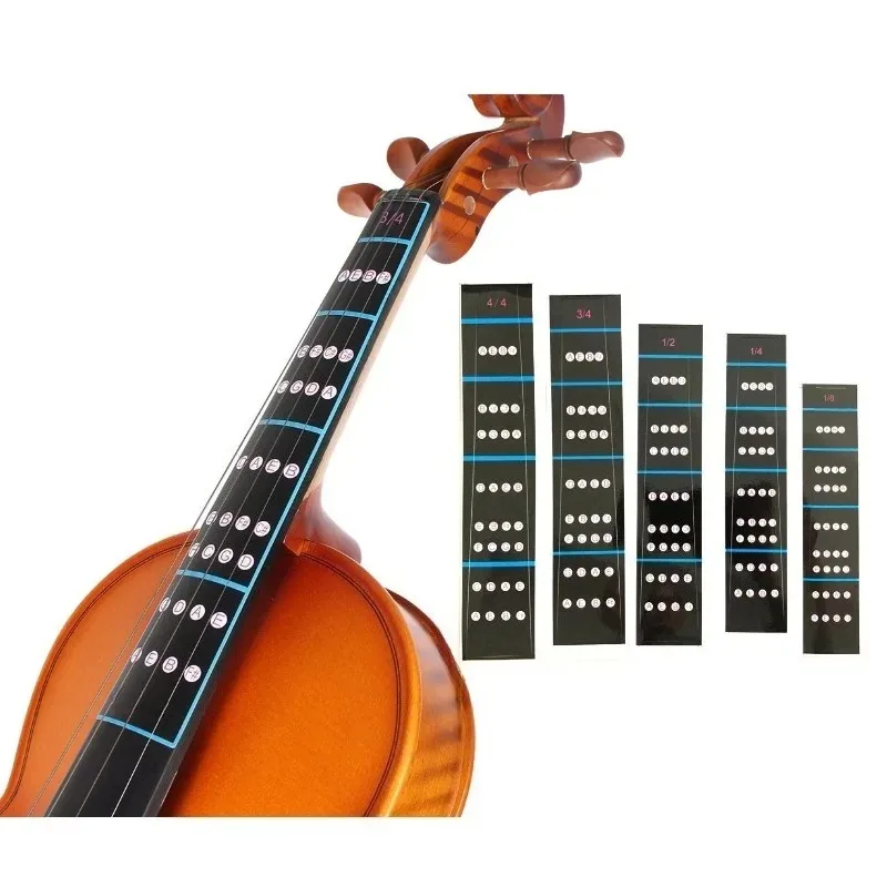 Violin Fingerboard Sticker, Removable 4/4 Violin Sticker Self Adhesive Fiddle Finger Stickers Fingerboard Fretboard Sticker