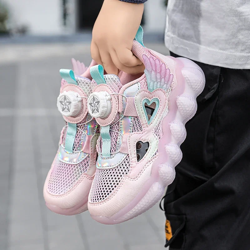 2025 Summer Kids Light Cute Flat Shoes Children Mesh Sport Shoes Girl Sneakers Autumn Lightweight Footwear 6