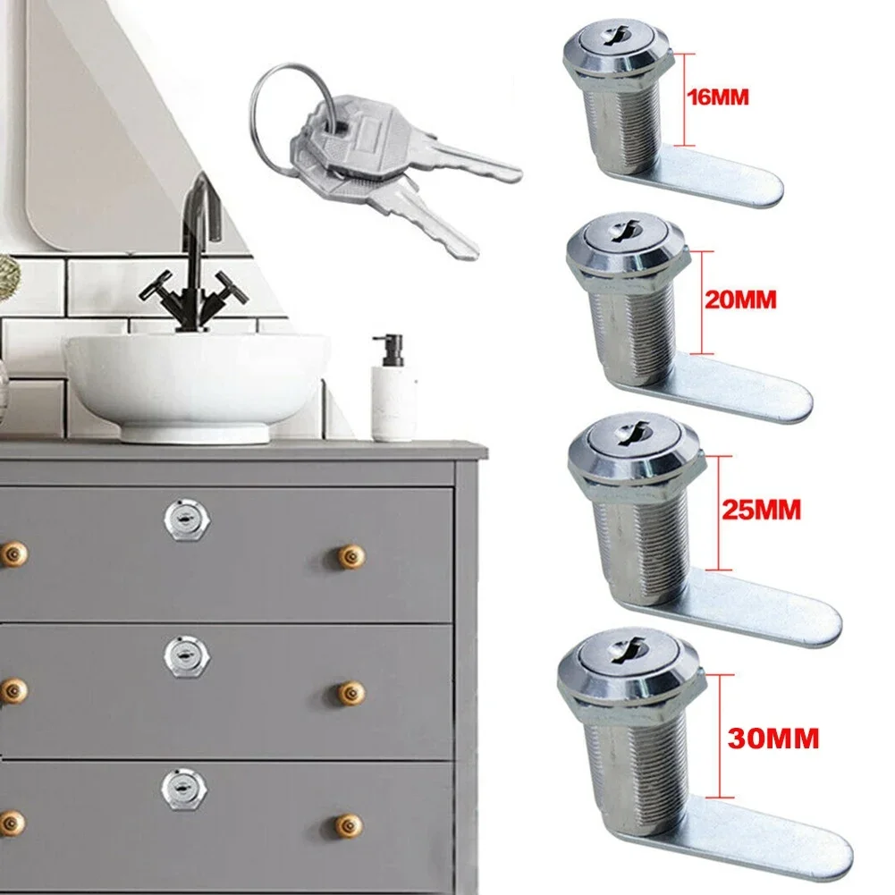 16/20/25/30mm Drawer 2 Keys Locks Door Cabinet Mailbox Cam Lock Office Desk Letter Box Cupboard Locker Furniture Hardware