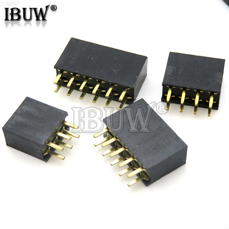 10PCS Double Row Pin Female Header Socket Pitch 2.54mm 2*2p 3PIN 4PIN 5PIN 6PIN 7PIN 8PIN 9PIN 20PIN Connector For arduino