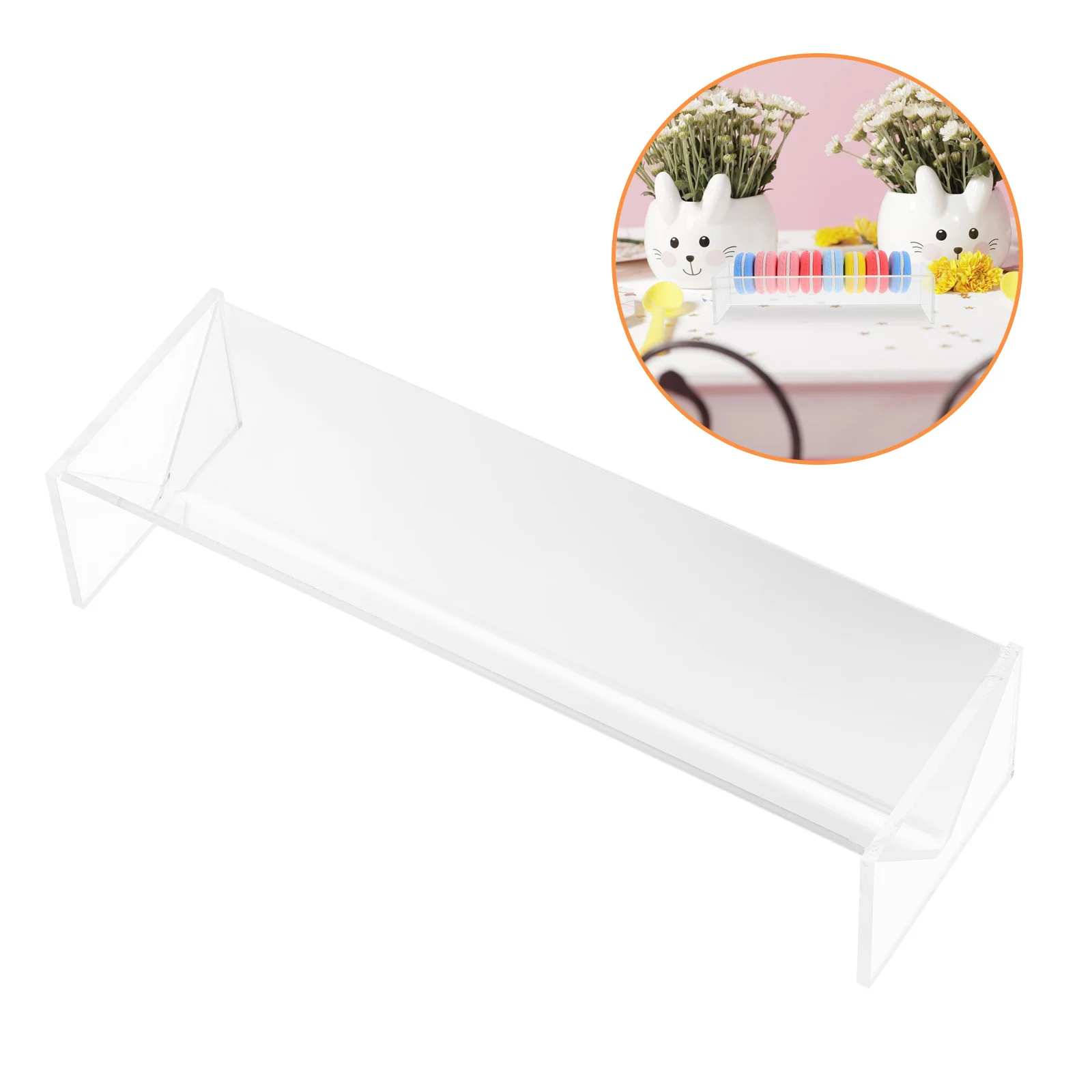 

1pc Display Stand Clear Acrylic Board Dessert Macaron Display Tray Tray For Party Cake Shop Serving Tower Rack