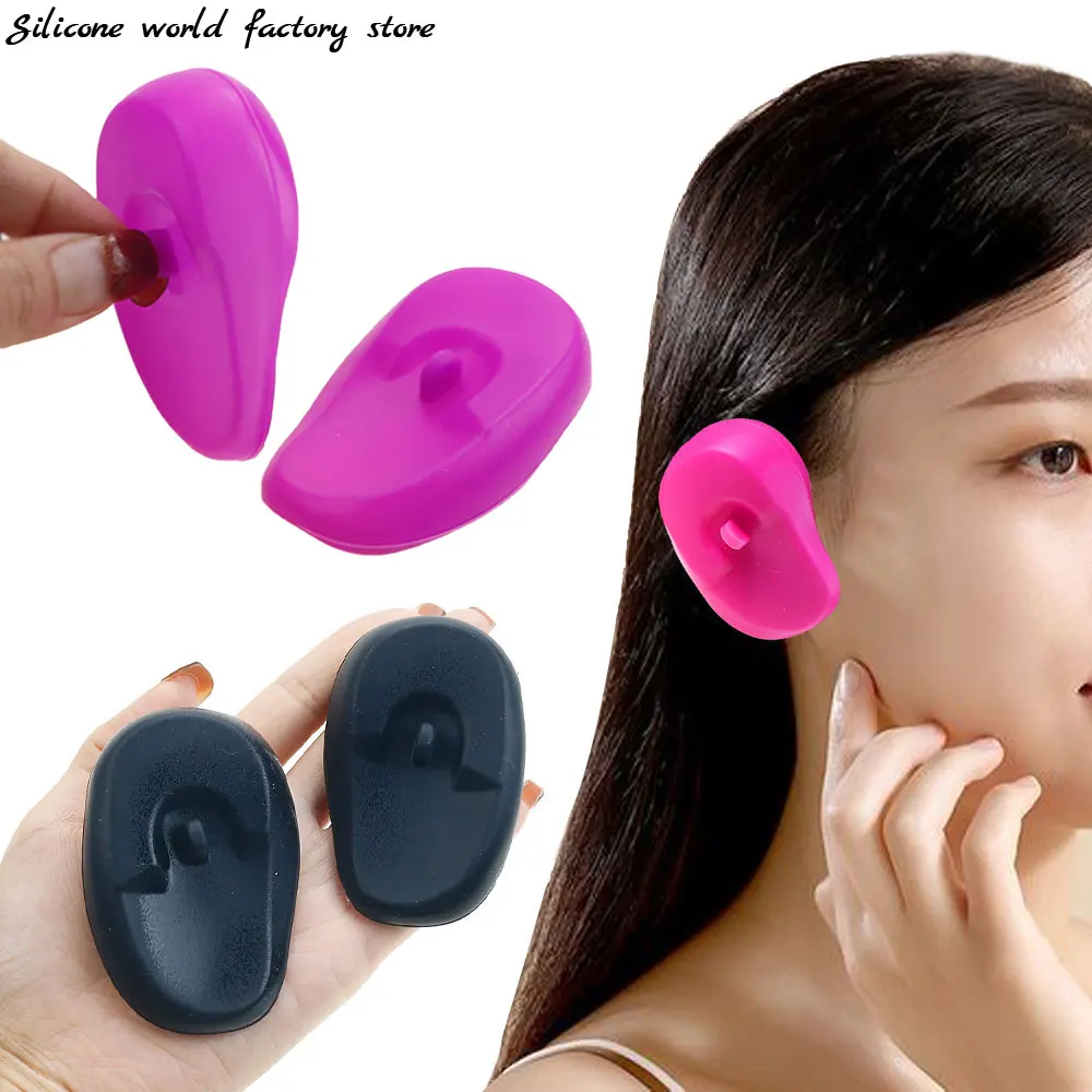 Silicone World 1 Pair Silicone Ear Cover Baked Oil Hair Dyeing Earmuffs Ear Protector Cover For Ear Care Hair Salon Beauty Tools