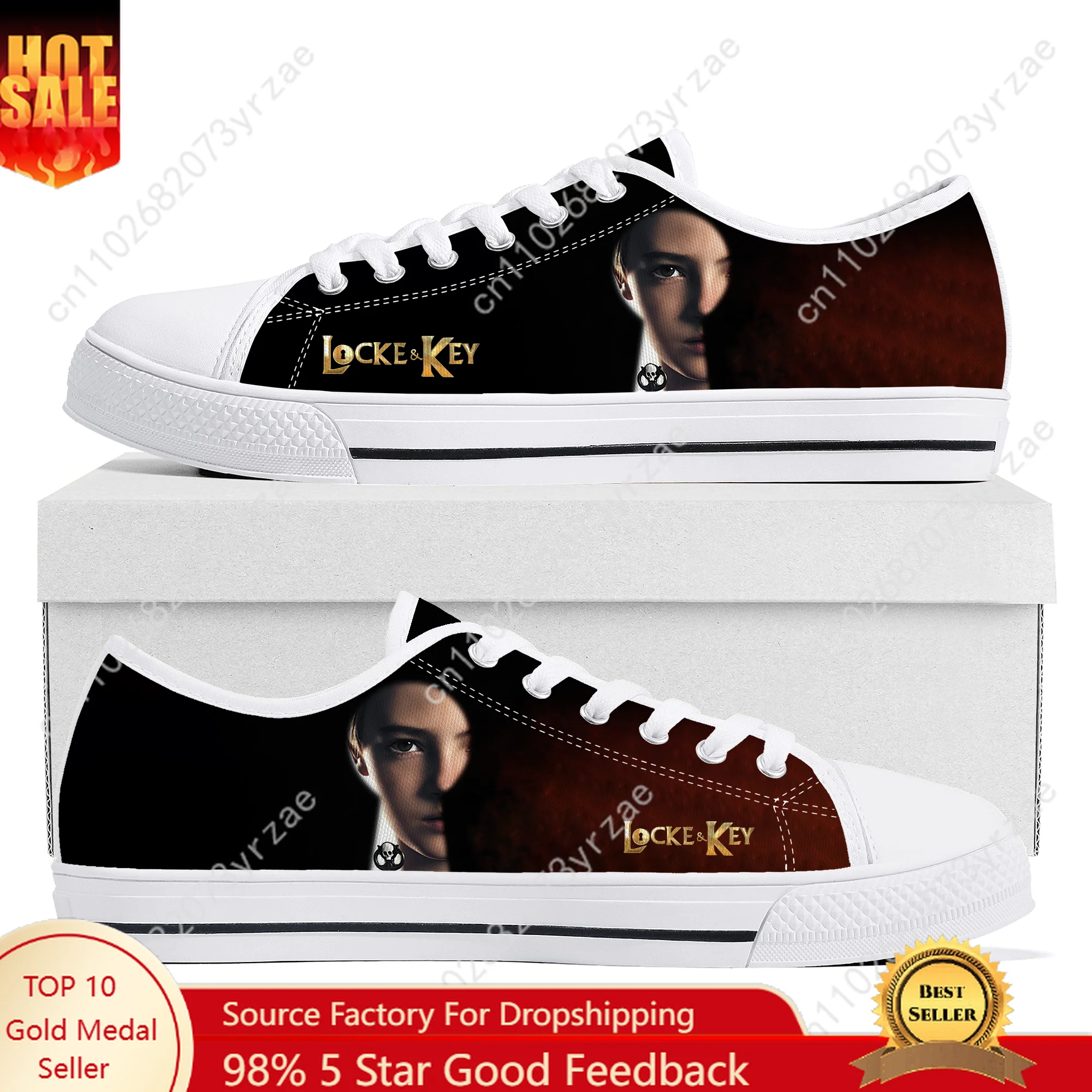 

Locke & Key Low Top High Quality Sneaker Mens Womens Teenager Canvas Sneakers Personalized Patterns Casual Shoes Custom Shoes