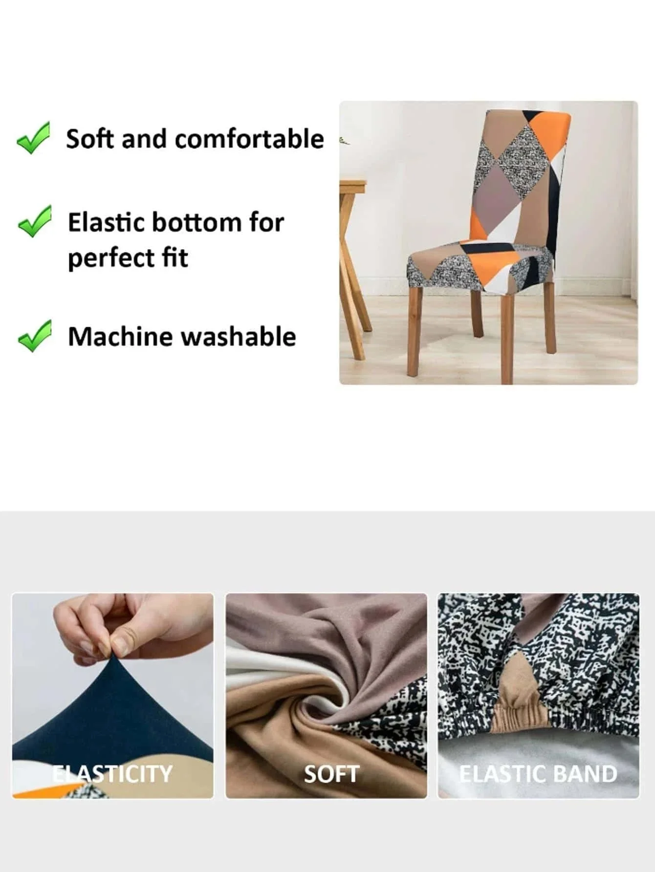 1pc Water Resistant Chair Slipcover With Leaf Pattern, Wrinkle-Free And High Stretch For All Seasons, Perfect For , Office, Or H