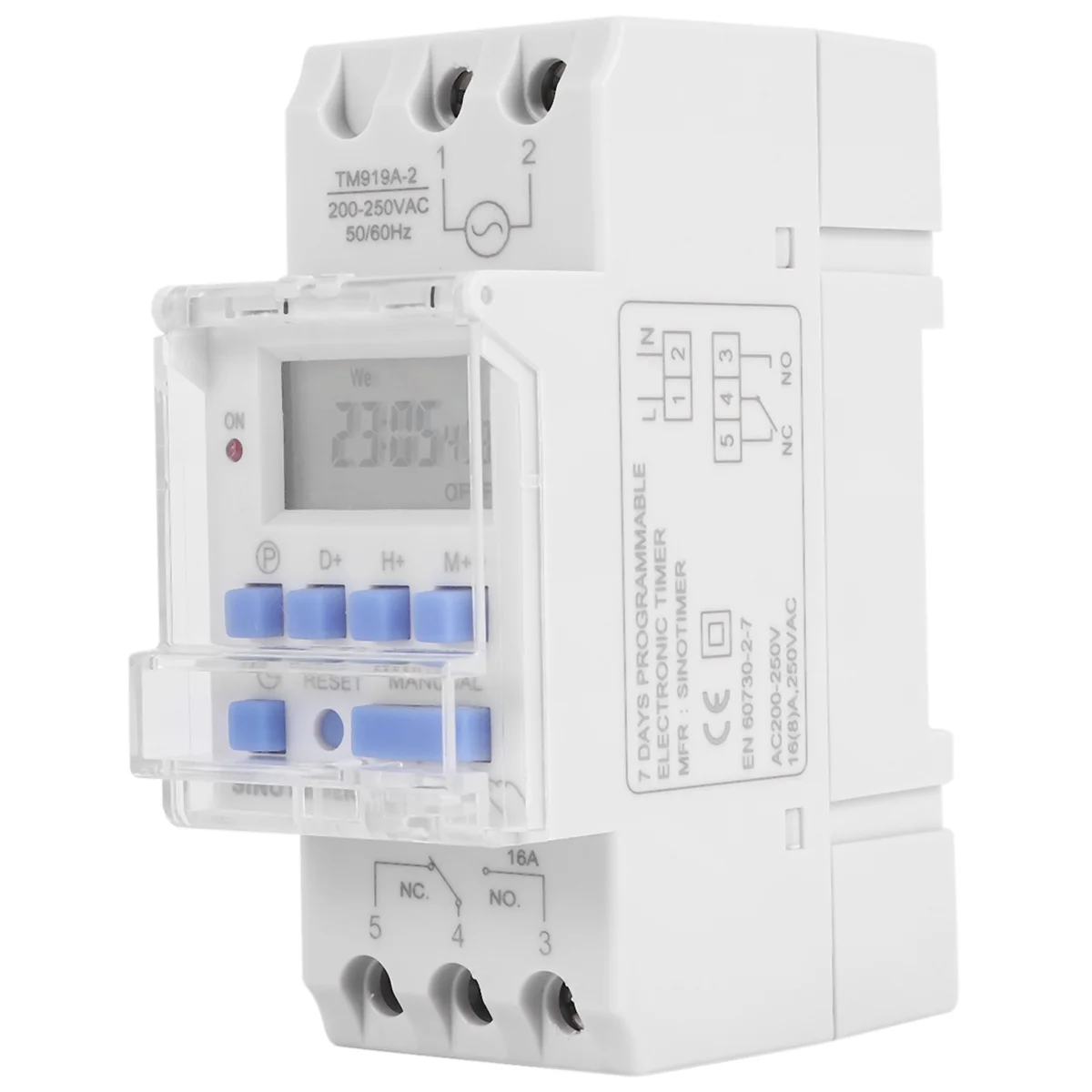 

A40T TM919A-2 Programmable Digital Time Switch Relay Timer Control AC 220V 16A Din Rail Mount