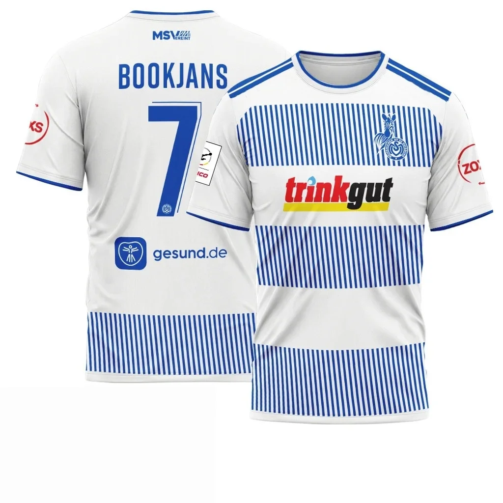 26-27 Neues MSV Duisburg Herren-Fußballtrikot, 3D-Druck, Y2K, schnelltrocknendes Freizeit-T-Shirt, geeignet als Trainingsbekleidung, passend für die ganze Familie – Detail 14