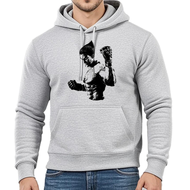 تيكين كازويا ميشيما مطبوعة للرجال ملابس يومية بقلنسوة ملابس قطنية رائعة للأولاد بلوفرات بلوفر #4