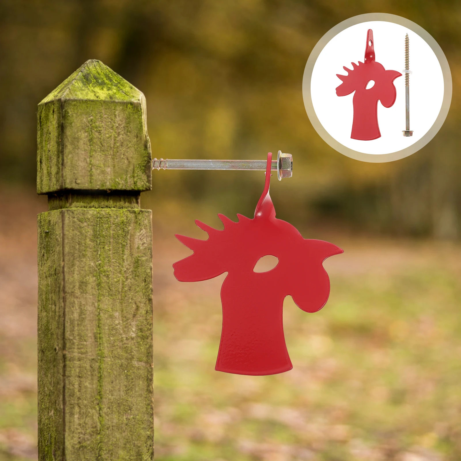 Sturdy Game Training Target Iron Hanging Target Chicken Head Shape Outdoor Range Train Exercise Portable Metal Fun