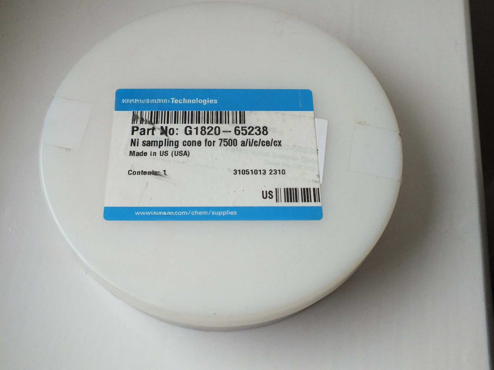 

Для конуса для проб никеля Agilent G1820-65238 для 7500.