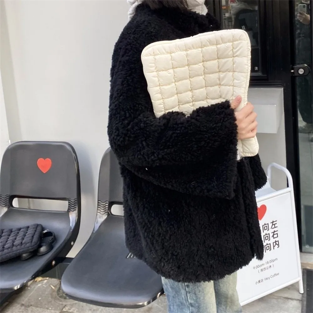 Lightweight Puffy Laptop Bag Sleeve Shockproof Water-Resistant Notebook Pouch Quilted Laptop Case