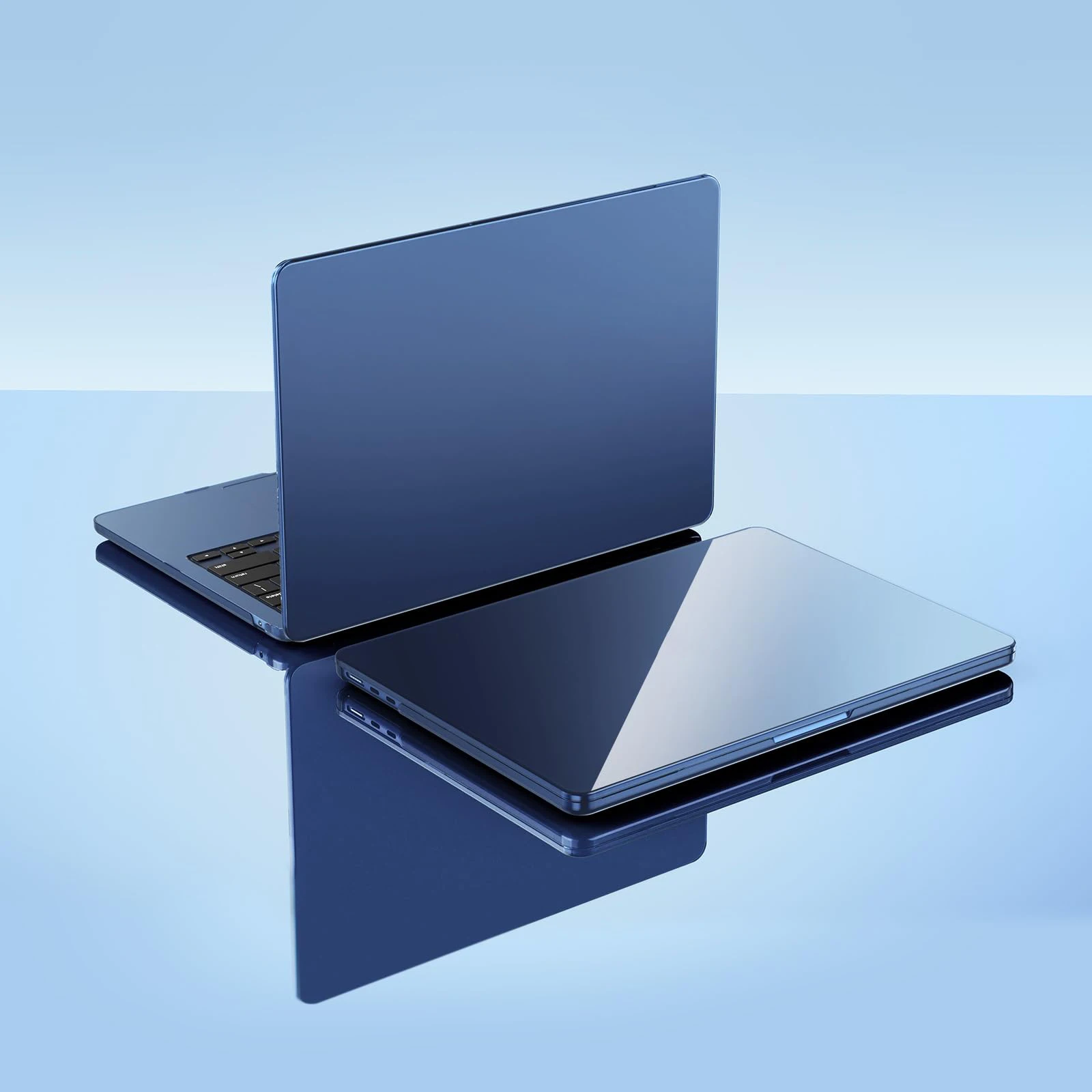 

EooCoo Ultra-Slim Crystal Case Compatible For MacBook Air 13 (M4 M3 M2)/Air 15 (M4 M3 M2)/Pro 14 (M4 M3 M2 M1) Midnight Case