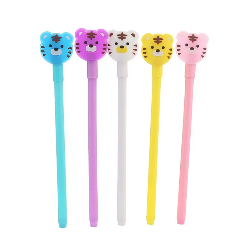 

50PCS Cartoon Cat Gel Pen Creative Student Stationery Tiger Pen Cute Happy Tiger Gel Pen Kawaii School Supplies