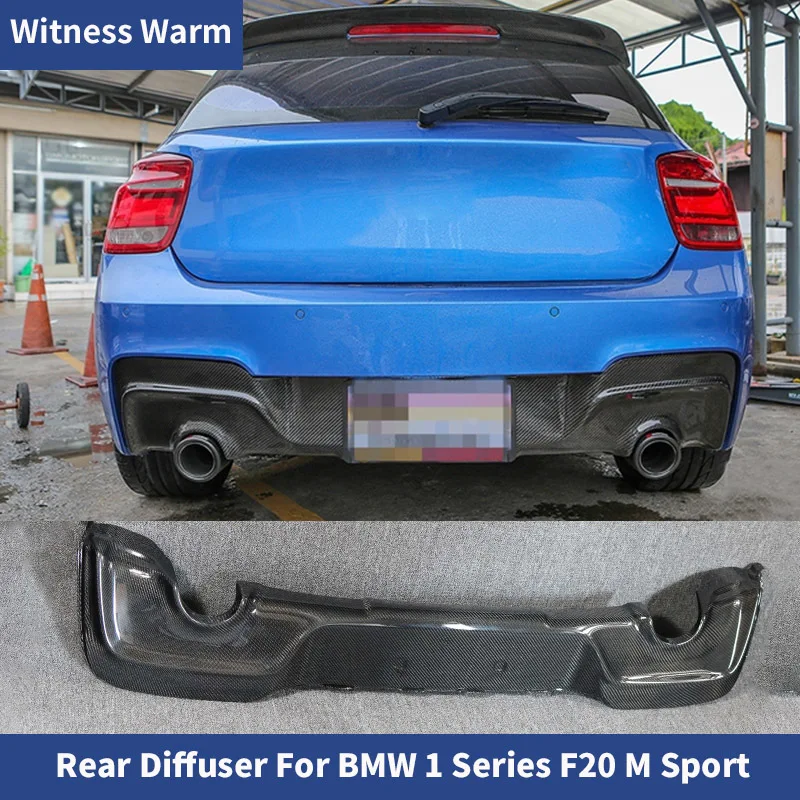 Car Rear Bumper Diffuser Spoiler Lip for Bmw 1 Series F20 Mt Sport Bumper M120i M125i 118i 2011 - 2018 Carbon Fiber/frp