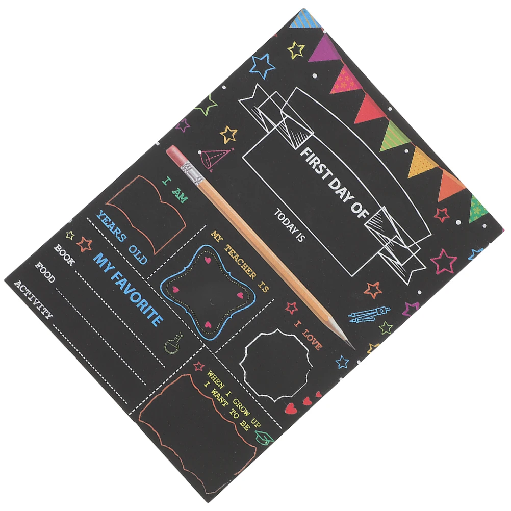 

Student Chalk Board Wooden Reusable Decor Signs Kids School Supplies Wear Resistant Classroom Accessories