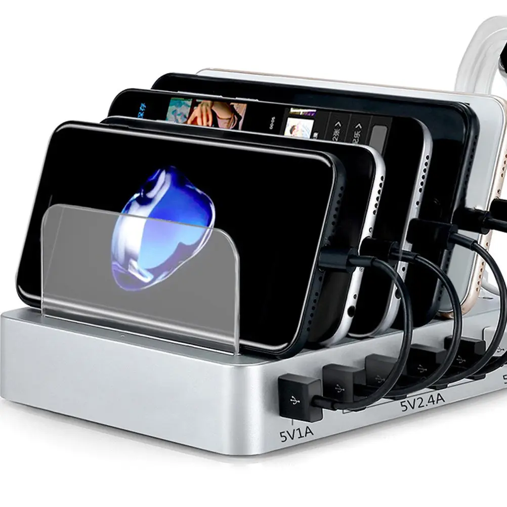 

Multi-Port USB 6- Tablet Charging Stand Detachable Bracket Fast Charging Station Universal Device Dock Au